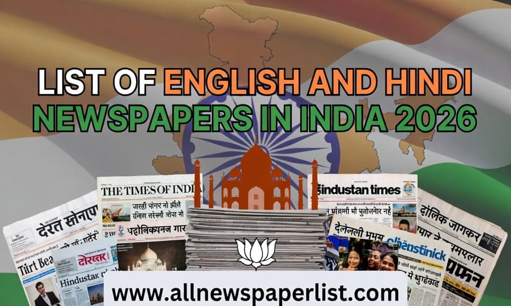 List of English and Hindi Newspapers in India 2026